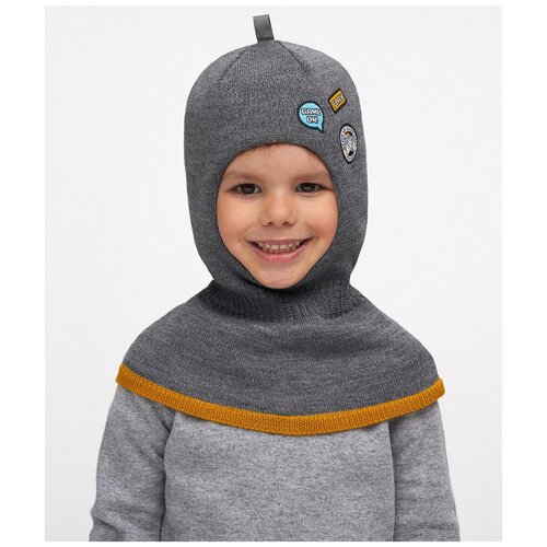 фото Шлем для мальчика (размер: 50/52), арт. свент сер., цвет серый kotik