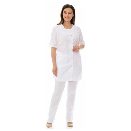фото Халат медицинский женский "нина" 017.1.0 (48/белый/тиси люкс) medicalwear