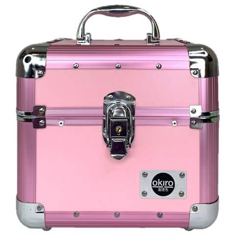 фото Бьюти кейс для визажиста okiro muc 001 розовый /чемоданчик для косметики / органайзер для бижутерии и аксессуаров