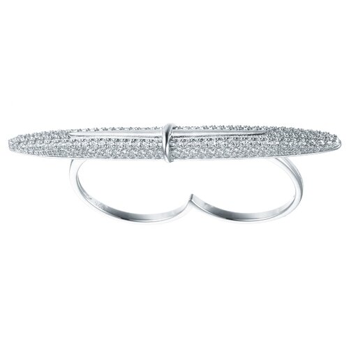 фото Jv серебряное кольцо с кубическим цирконием wr25046-r_001_wg, размер без размера