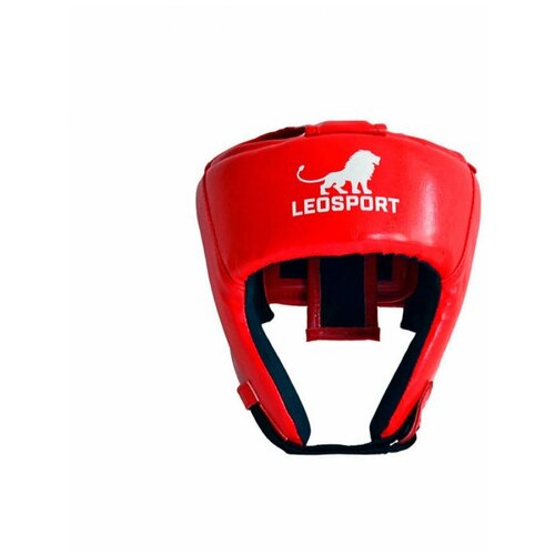 фото Leosport шлем боксерский литой leosport подростковый м, красный