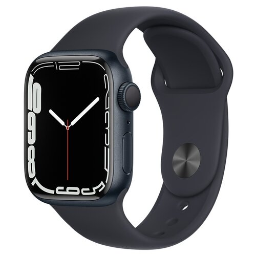 фото Умные часы apple watch series 7 41mm aluminium with sport band ru, темная ночь, r