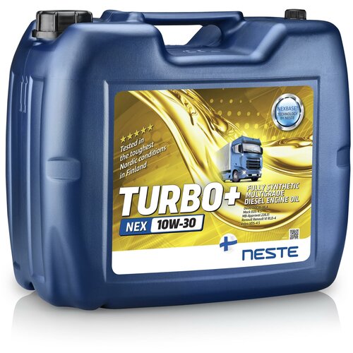 фото Масло моторное neste turbo+ nex 10w-30 20 л полностью синтетическое