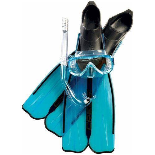 фото Набор для плавания cressi rondinella bag, аквамарин, ласты+маска+трубка+сумка