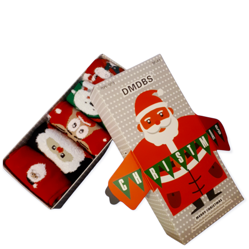 фото Комплект новогодних носков размер 36-41 унисекс dmdbs в подарочной коробке 5 пар