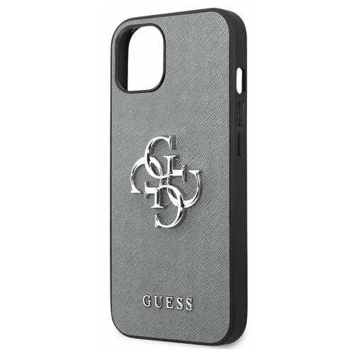 фото Guess для iphone 13 mini чехол pu saffiano 4g big metal logo hard grey