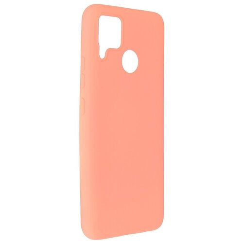 фото Чехол pero для realme c15 liquid silicone coral pcls-0059-or