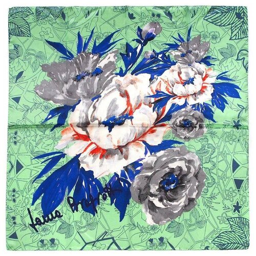 фото Мятный платок с букетом цветов laura biagiotti 821176