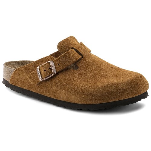 фото Сандалии birkenstock boston suede коричневый , размер 45 eu