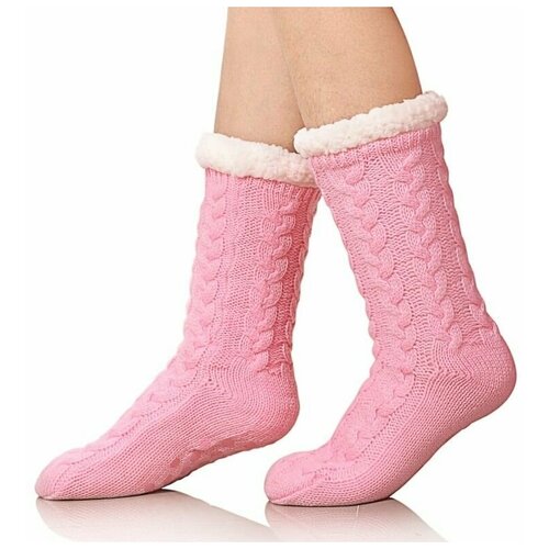 фото Вязаные плюшевые носки huggle slipper socks универсальный размер черные нет бренда
