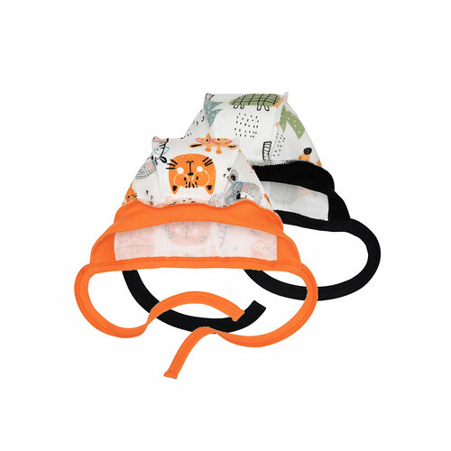 фото Чепчик эскимо, размер 36-56, зеленый, оранжевый