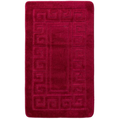 фото Бордовый коврик для ванной комнаты confetti bath maximus ethnic 2577 burgundy прямоугольник (50*70 см)