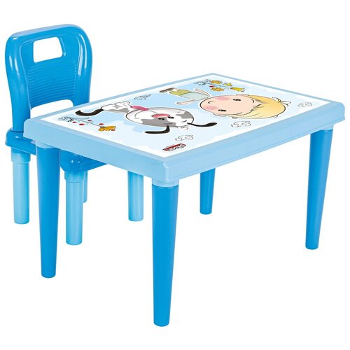 фото Набор pilsan столик+1 стульчик blue/голубой
