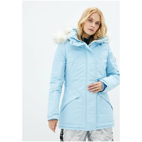 фото Парка женская на овчине dasti montblanc baby blue arctic city 46 размер