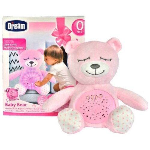 фото "dream мишка", мягкая игрушка-проектор с разнообразным световыми эффектами и мелодиями , розовый. panawealth inter holdings