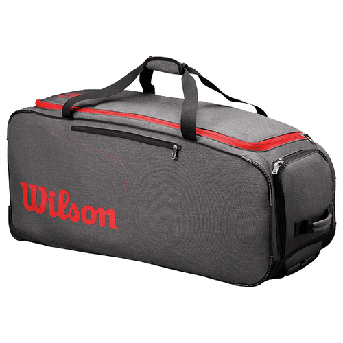 фото Сумка wilson traveler wheeled coach duffel (серый/красный)