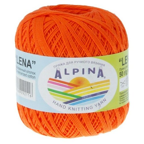 фото Набор пряжи alpina "lena", хлопок, 10*50 г, 280 м+/-15 м, №20 оранжевый