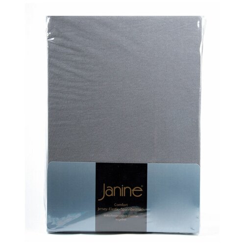 фото Простыня на резинке 1,5-спальная 150x200см janine elastic, цвет светлый серый
