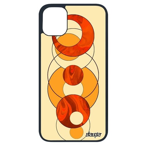 фото Защитный чехол на // apple iphone 11 pro // "круги" кольца структура, utaupia, оранжевый