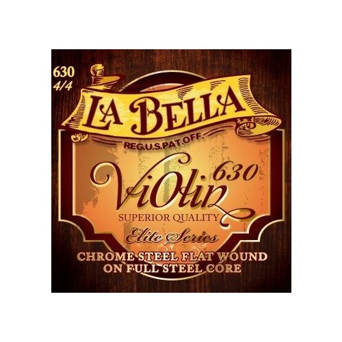 фото La bella violin chrome steel flat wound 630 (4/4) струны для скрипки
