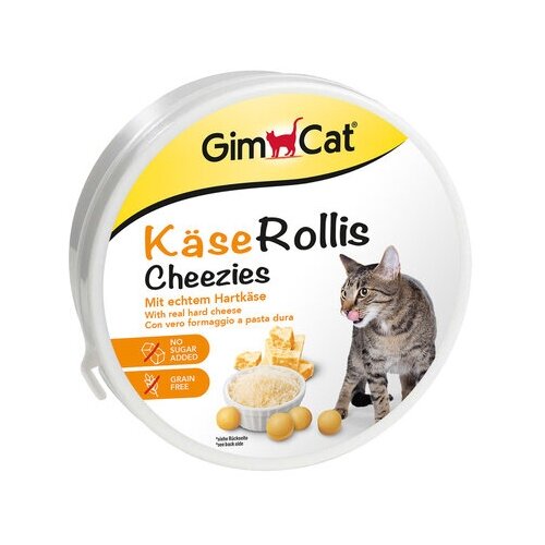 фото Gimcat витамины сырные ролики с витамином e для кошек 419121, 0,400 кг
