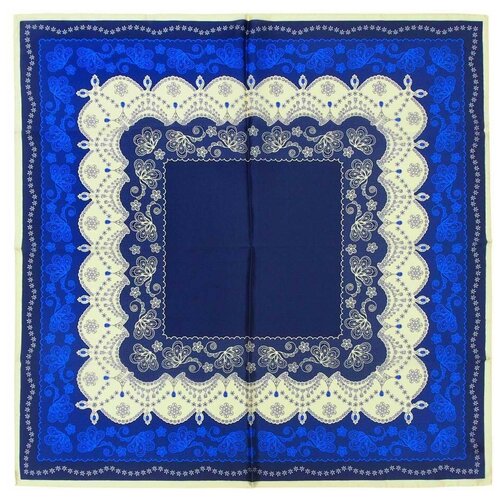 фото Ярко синий платок с красивой каймой mila schon 821758