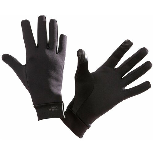 фото Утепленные тактильные перчатки для бега warm+, унисекс размер: xl, цвет: черный kalenji x decathlon