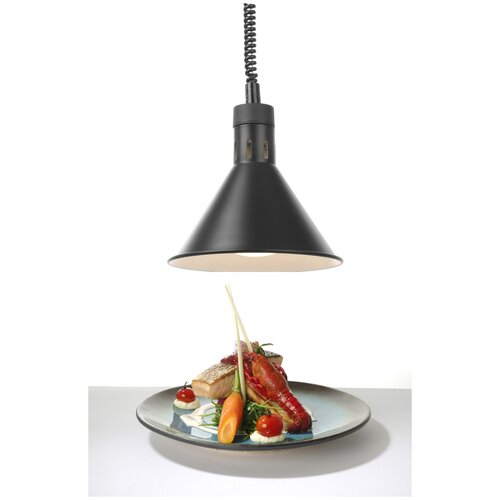 фото Коническая лампа для подогрева блюд с регулируемой высотой hendi, цвет черный, 273845