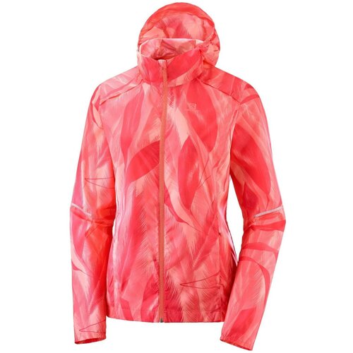 фото Куртка беговая salomon 2019 agile wind print hoodie w desert flower/dubarry/hibiscus (us:xs)