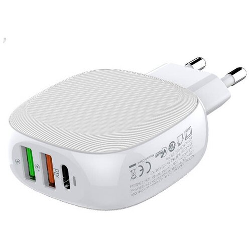 фото Зарядное устройство ldnio a3510q 3xusb + type-c pd + qc 3.0 white ld_b4565