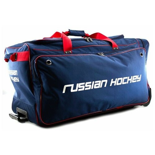 фото Баул хоккейный bitex 24-975 сумка спортивная на колесах, сине-красный полиэстер
