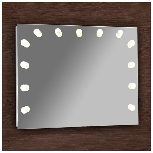 фото Зеркало, гримёрное, настенное, 13 лампочек, 90х70 см mikimarket