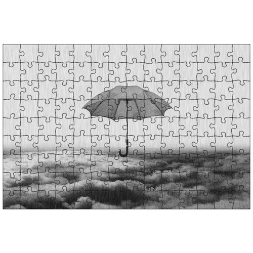 фото Магнитный пазл 27x18см."зонтик, дождь, солнцезащитный козырек" на холодильник lotsprints