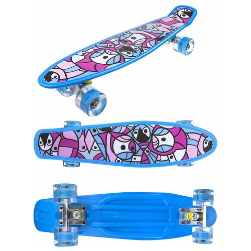 фото Скейт navigator пластиковый/колеса pu 60*45мм, со светом/скейтборд/скейтборд детский 1 toy