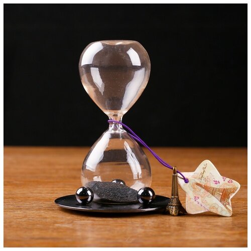 фото Песочные часы "эйфелева башня", магнитные, сувенирные, 8х13 см yandex market