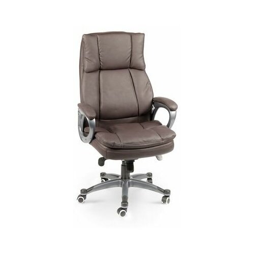 фото Компьютерное кресло norden мэдисон (brown) серый пластик / темно-коричневая экокожа norden chairs