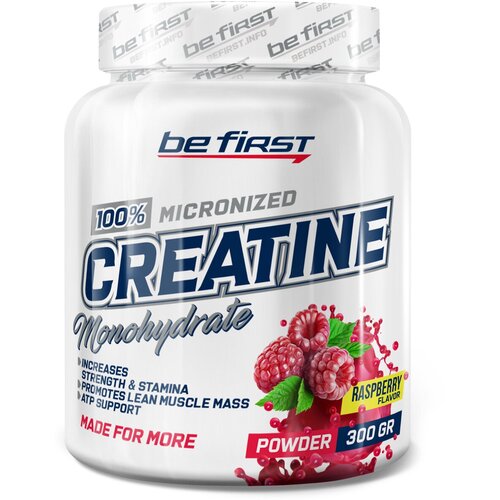 фото Креатин be first micronized creatine monohydrate powder, 300 гр.