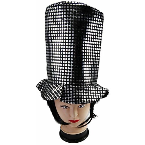 фото Карнавальная шляпа-цилиндр фокусника высокая мягкая игрушка-праздник