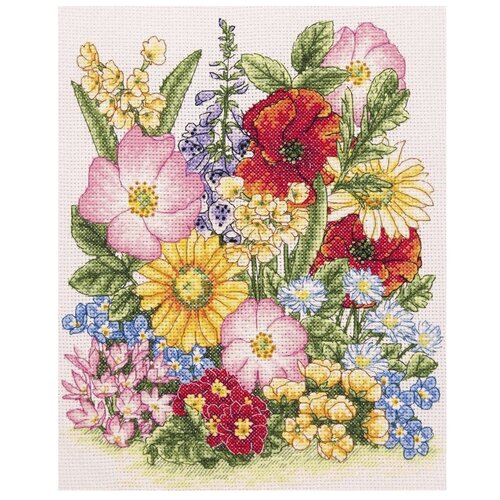 фото Anchor набор для вышивания луговые цветы 25 х 20 см (pce961)