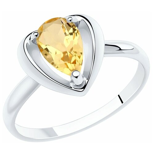 фото Кольцо из серебра с цитрином 94-310-00761-3 diamant