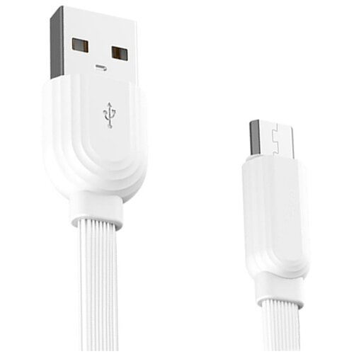 фото Кабель для зарядки micro usb 1m, 2a / шнур зарядки для смартфона / провод зарядки аккумулятора смартфона с быстрой зарядкой (белый) pastila