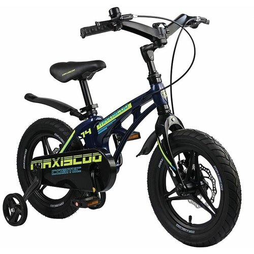 фото Детский двухколесный велосипед, серия "cosmic", делюкс плюс, 14", синий перламутр (2023) maxiscoo