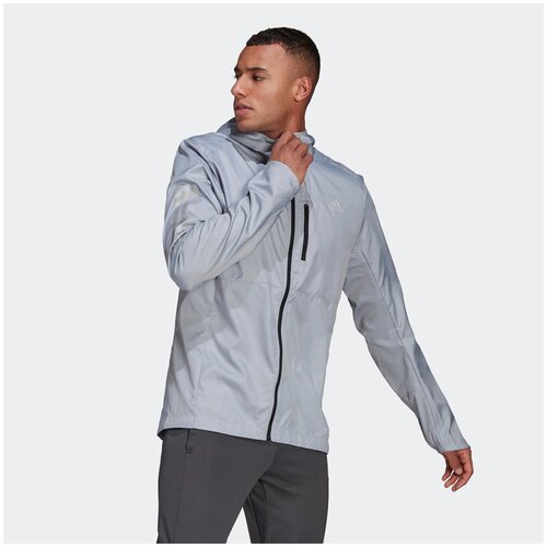 фото Куртка adidas own the run jacket серый l gj9949