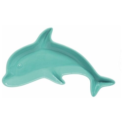 фото Тарелка "дельфин" коллекции "sea friend", зеленый easy life