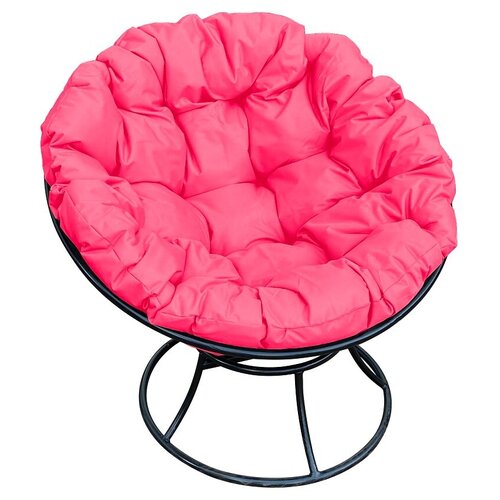 фото Садовое кресло папасан без ротанга черн, розовая подушка, m- group m-group