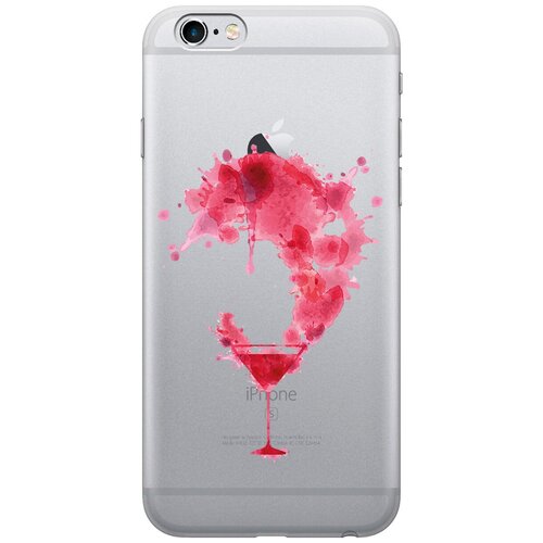 Силиконовый чехол с принтом Cocktail Splash для Apple iPhone 6s / 6 / Эпл Айфон 6 / 6 эс