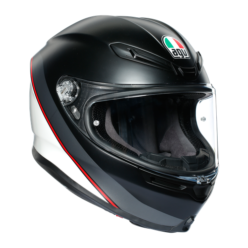 фото Шлем agv k-6 multi minimal pure matt black/white/red xxl