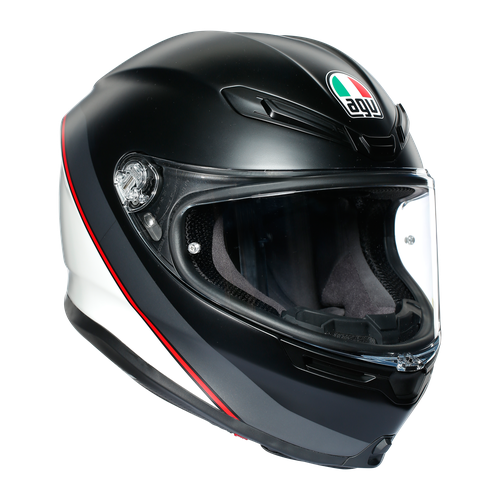 фото Шлем agv k-6 multi minimal pure matt black/white/red ms