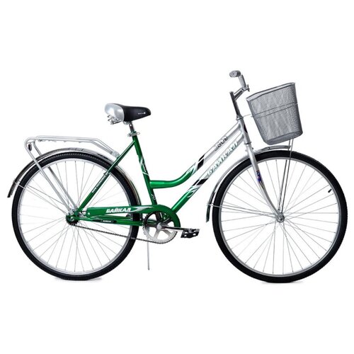 фото Велосипед байкал 28 (2809) 1ск сталь зеленый без рамы+корзина