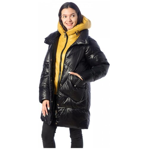 фото Зимняя куртка женская evacana 21915 размер 44, черный